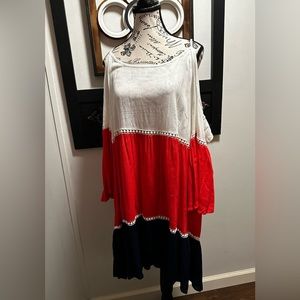 Umgee Ladies Dress, Open/Cold Shoulder, Size XL